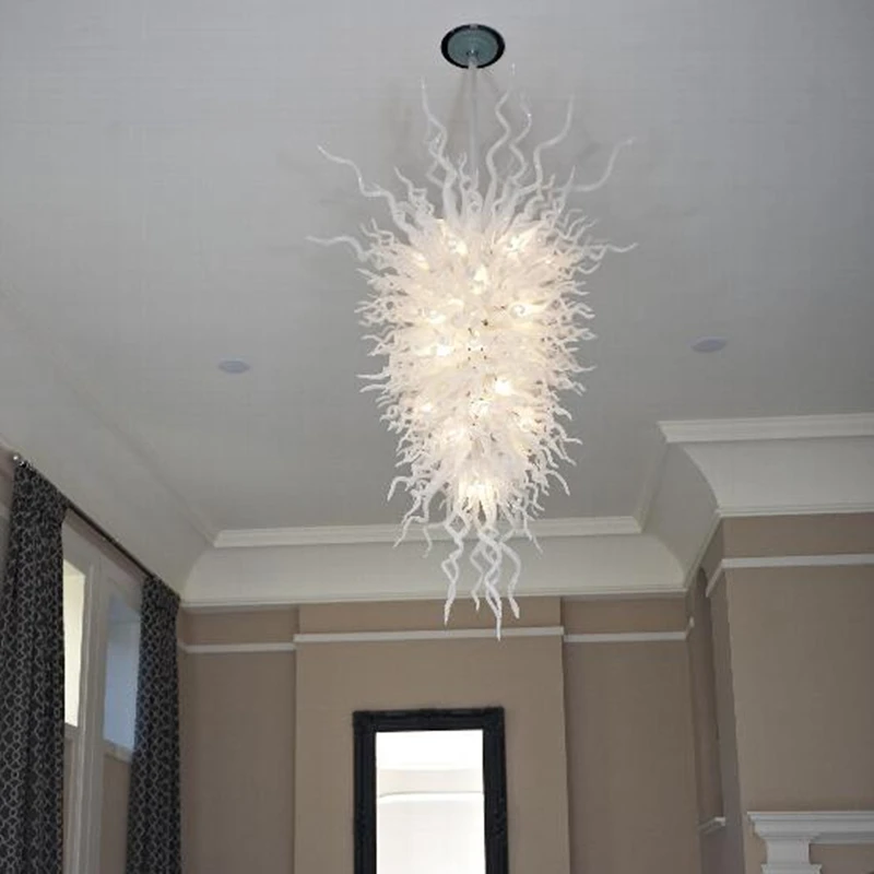 Modern White Wedding Decor Chandeliers Cheap Handmade Blown Glass LED chandelier light Fixture -LR379 | Лампы и освещение