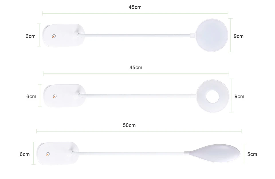 Перезаряжаемый 18650 USB светодиодный светильник, настольная лампа, светильник для чтения, сенсорный вкл/выкл, 3 уровня затемнения, прикроватный светодиодный USB лампа для чтения