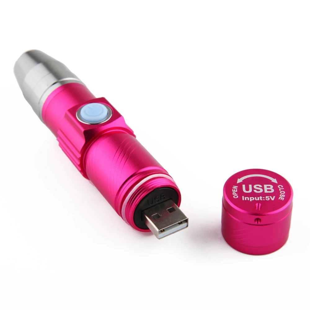 365NM УФ-свет USB Перезаряжаемый светодиодный фонарик черный свет маленький размер ручка для домашних животных детектор пятен мочи ультрафиолетовая УФ-исцеляющая Смола лампа