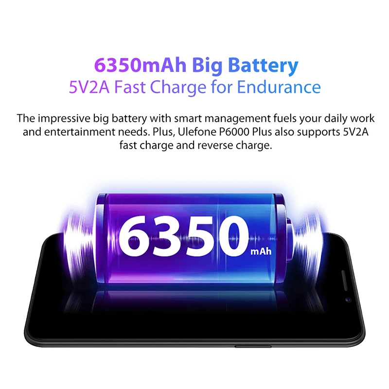 Чехол-накладка Ulefone P6000 плюс 6 0 дюйма HD 18:9 + смартфон 6350 мА/ч MT6739 Ouad четыре ядра 3 Гб
