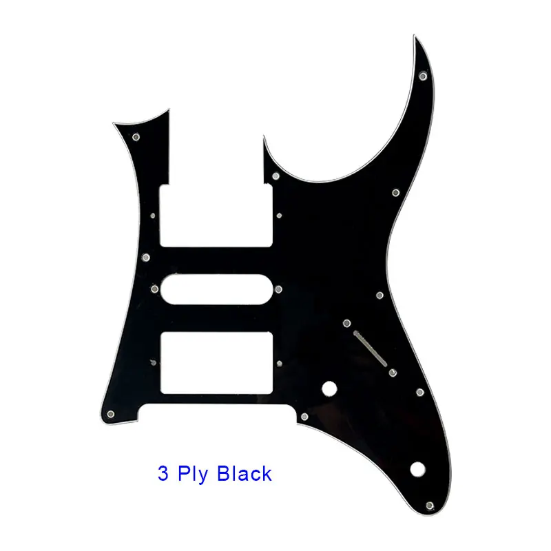 3 ply black Pleroo гитарные аксессуары накладки с 10 винтами костюм для Японии MIJ Ibanez RG350 EXZ гитары Humbucker HSH пикап царапины пластины - Цвет: 3 ply black