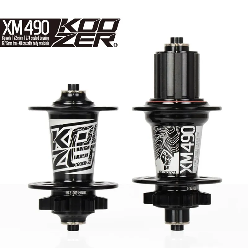 Koozer ступицы 4 подшипника MTB горный велосипед ступица задняя 10*135 мм QR100 * 15 12*142 через