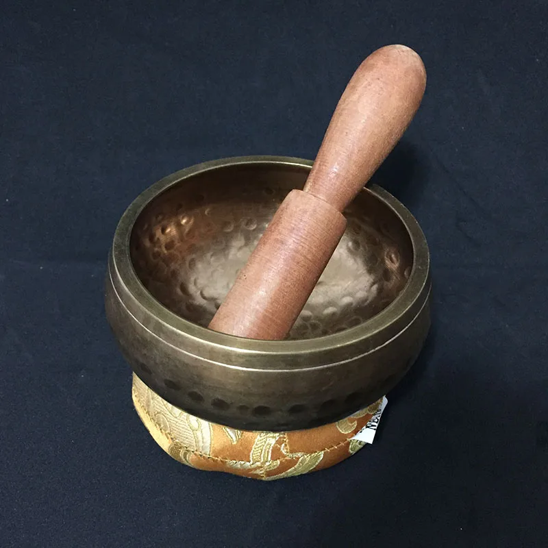 Непальская Гималайская рука Hammerd Тибет Поющая чаша латунь Йога Медитация звук Исцеление тибетские чаши с палкой