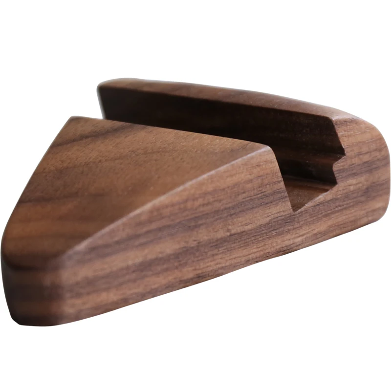 

Black Walnut Wooden Mobile Phone Bracket Desktop Holder Office Receive Supplies Cellphone Mount