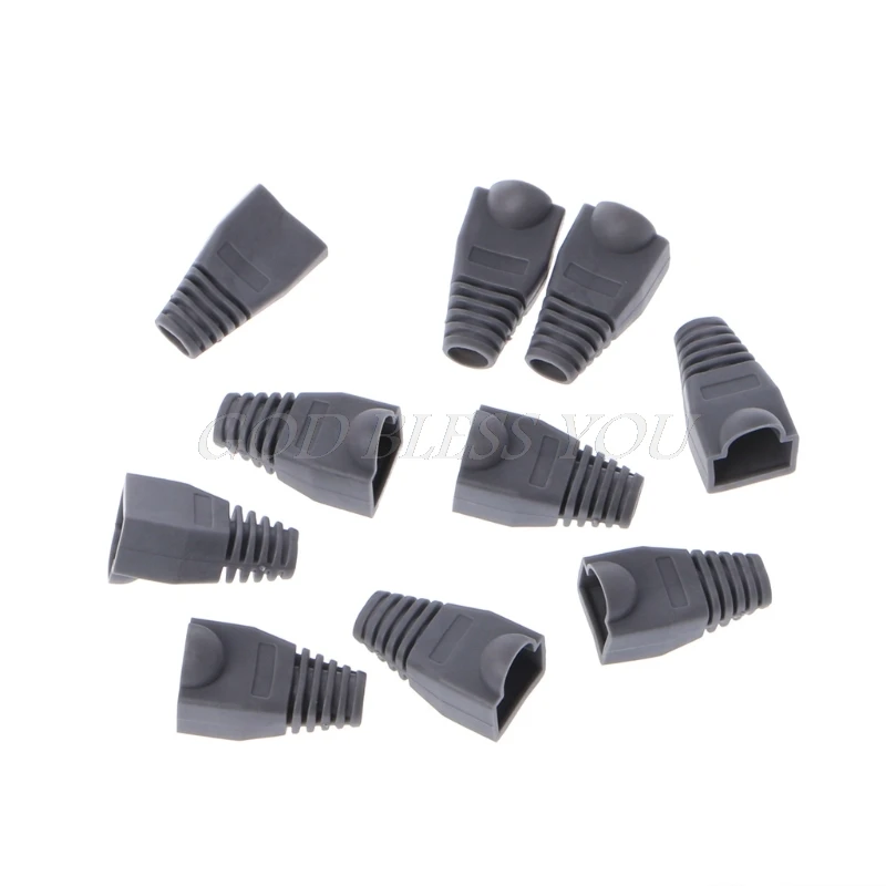 Кабели TCAM Ethernet 100 шт. CAT5E CAT6 RJ45 колпачки сетевой кабель натяжные сапоги