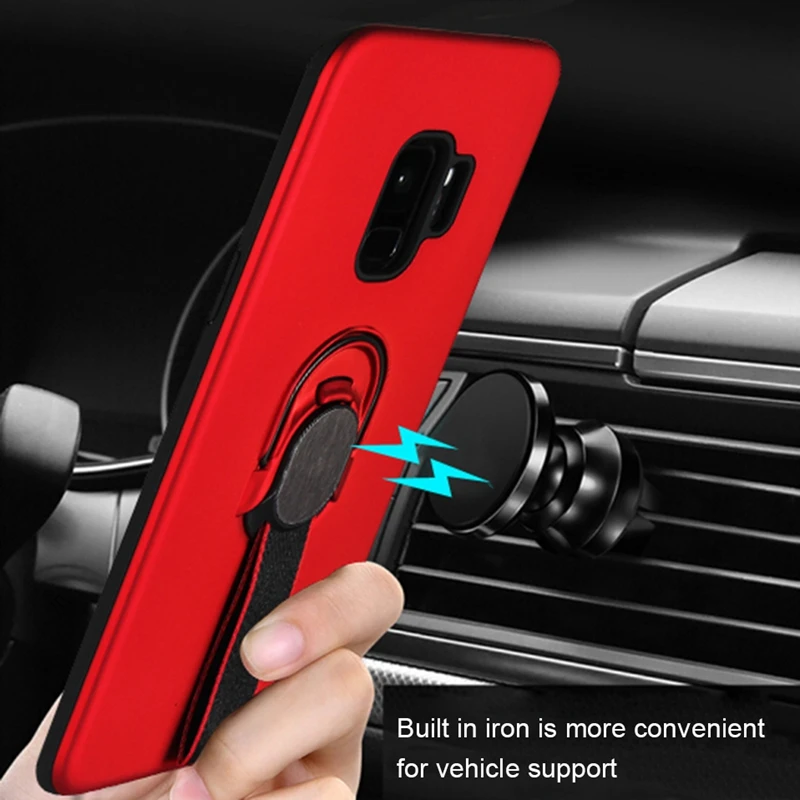 Магнитный автомобильный держатель чехол для Samsung Galaxy S10 Plus S9 телефона с кольцом на