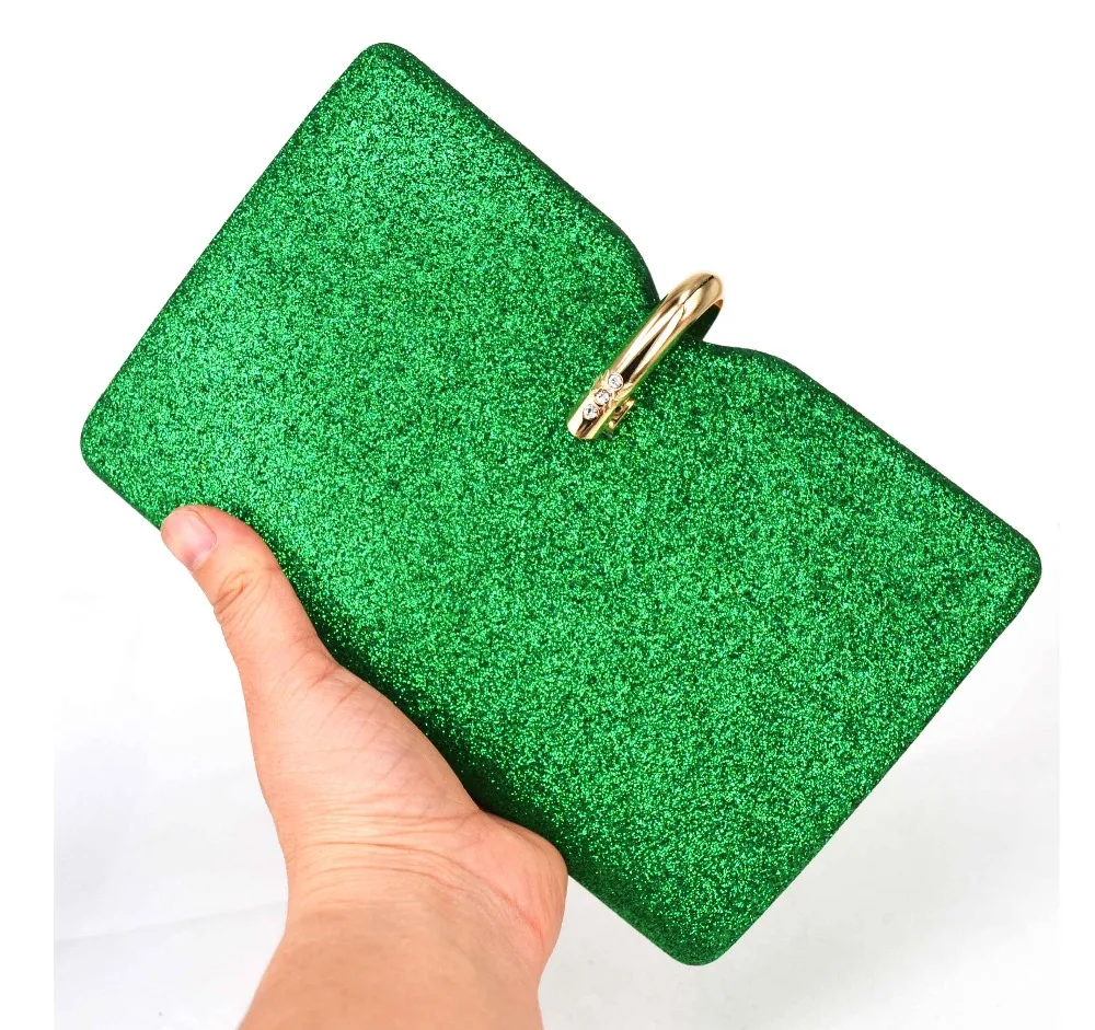 Розовые полированные женские сумочки для вечеринок и свадеб зеленые клатчи