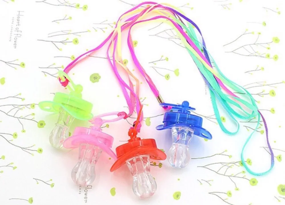 8*5 см цветная светодиодная мигающая соска мягкий светильник игрушка Цепочки и