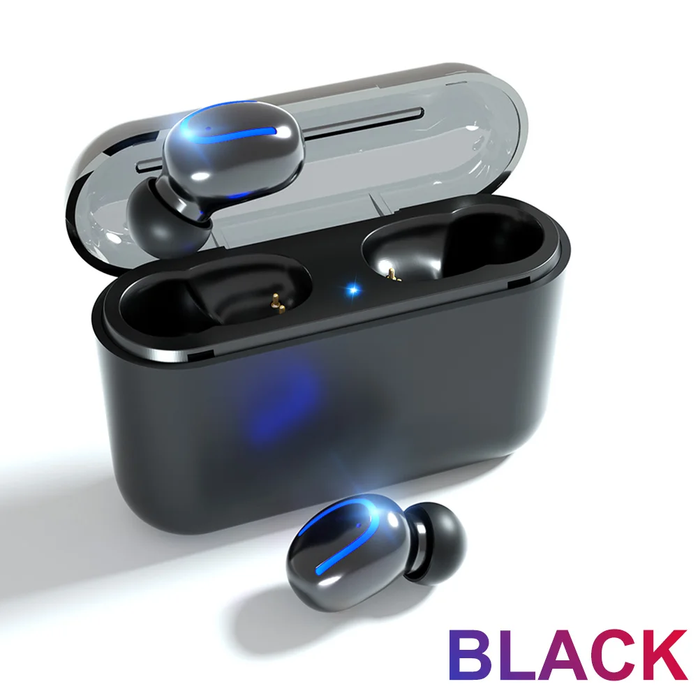 ANMONE Bluetooth 5,0 наушники Q32 TWS беспроводные наушники стерео звук Игровые наушники с внешним аккумулятором наушник для телефона - Цвет: Black Earphone