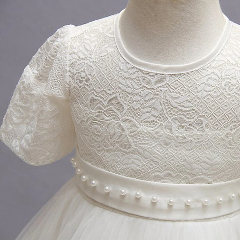 2017 Newest Baby Girl Princess 1 Year Birthday Party Dress Toddler Infant Ivory Red Formal Christening Dresses | Детская одежда и