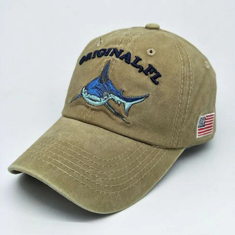 Корейский вышитые буквы Акула бейсболки Весна Осень бренд Snapback хлопок Любители