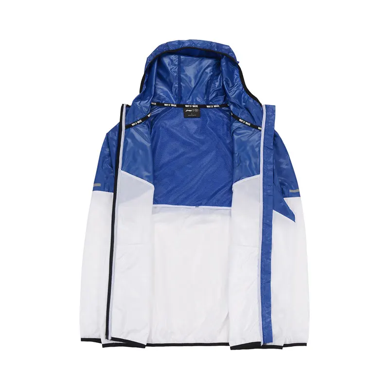 Мужская куртка с капюшоном Li Ning спортивная из 100% полиэстера подкладкой li ning AFDP239