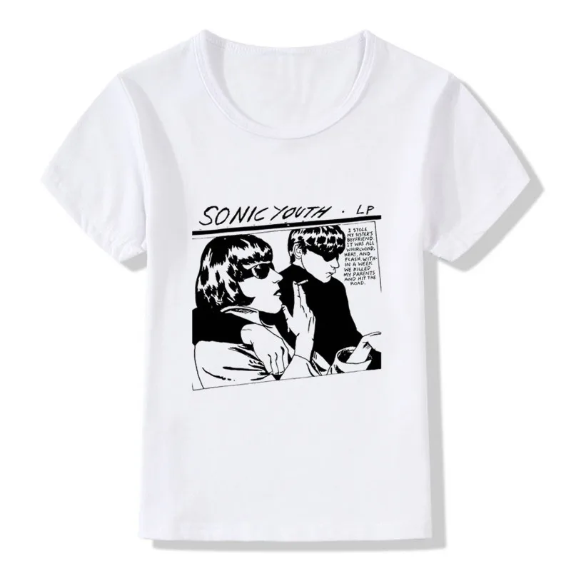 Детская футболка с принтом Sonic Youth Goo Classic летние топы короткими рукавами для