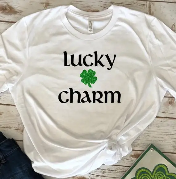 Для женщин s lucky рубашки для St Pattys День Рубашки Patricks день блеск shirt трилистник |
