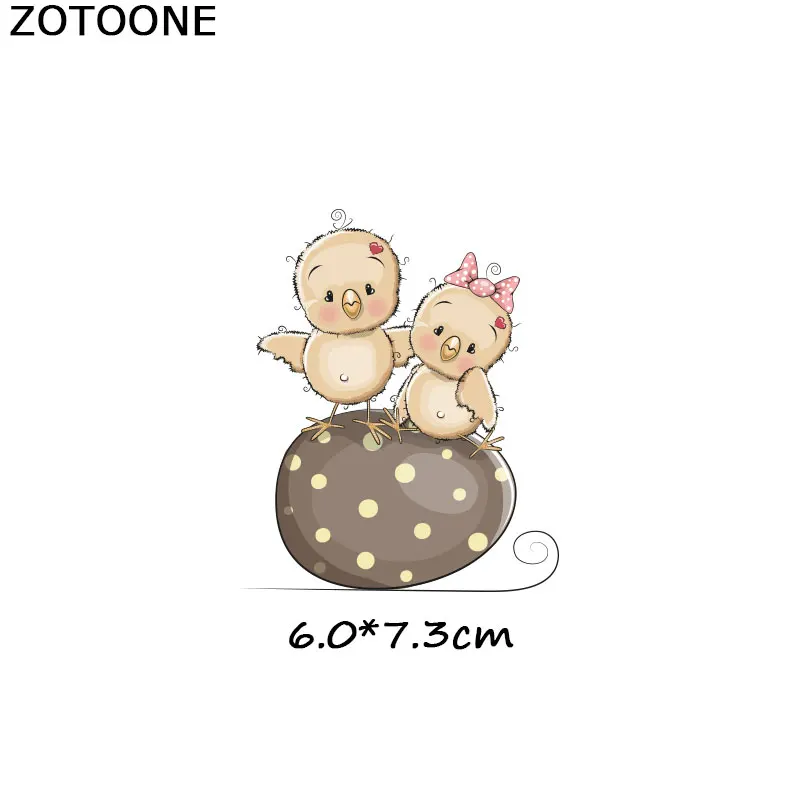 1004 ZOTOONE мультфильм милые животные железные передачи для одежды ткань детские дети аппликация значок Горячая винил теплопередачи наклейки I - Color: 1004
