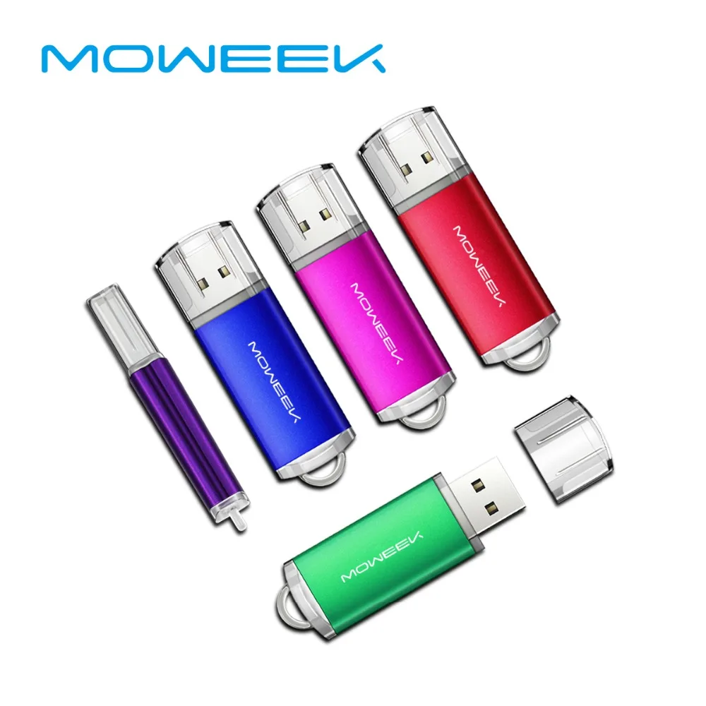 Moweek металлический мини USB флеш накопитель цветной 2 0 карта памяти 4 ГБ 8 16 32 Флешка