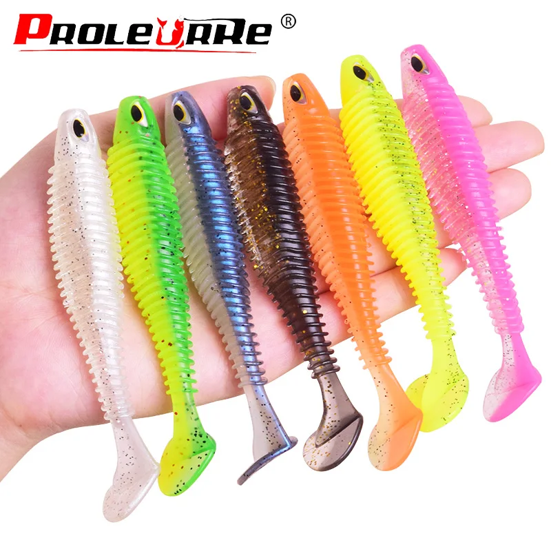 

Proleurre Soft Jig Wobbler Fishing Lures 8cm 11cm Silicone Bait Shad Worms Bass Pike Minnow Rubber Swimbait Fish Pesca Tackle