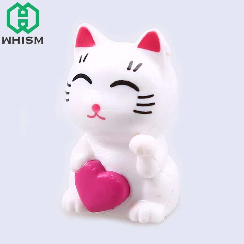 WHISM, Мини Волшебная кошка, ПВХ, куклы для влюбленных, сказочный сад, миниатюра, микро фигурки, детские игрушки, Манеки Неко, украшения, Фортуна, кошки