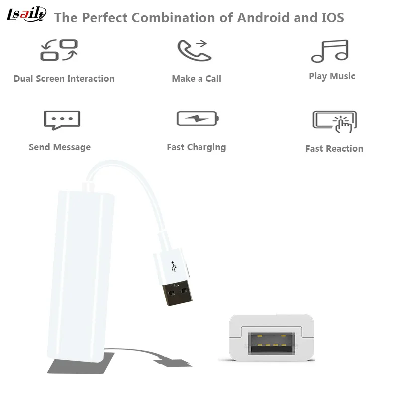 IOS автомобилей плеер устройства для Android Системы навигации подключен через USB |