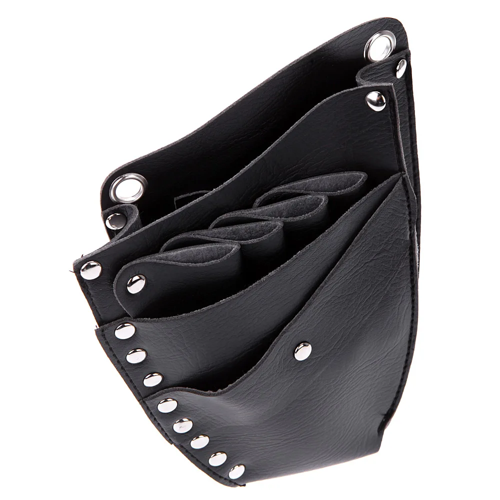 Новая Профессиональная кожаная сумка с заклепками и зажимами для парикмахерских