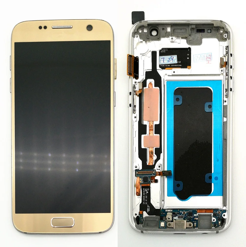Супер AMOLED ЖК-дисплей для samsung Galaxy S7 G930 G930F ЖК-дисплей кодирующий преобразователь сенсорного экрана в сборе