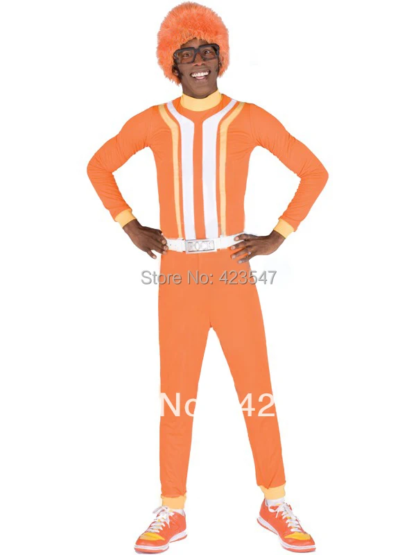Оранжевый Йо Габба DJ Лэнс спандекс костюм для вечеринки Хэллоуин карнавальные