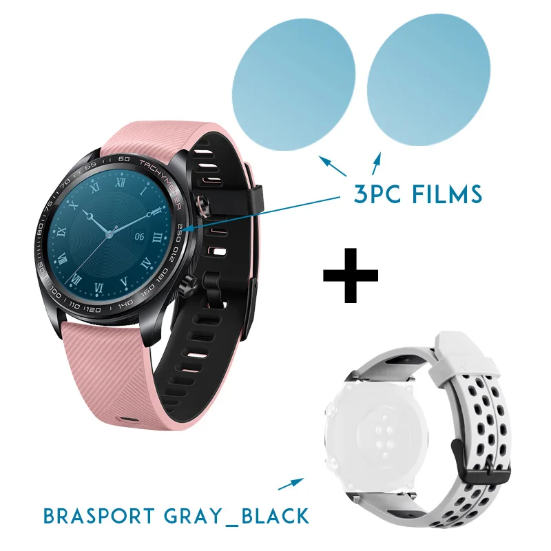 Pink n gray black Оригинальные уличные умные часы huawei Honor Watch Dream, утонченное мастерство, 7 дней за зарядку, куда угодно, умнее, живущий gps - Color: Pink n gray black