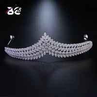 be 8 2018 new fashion luxury crystal bridal crowns and tiaras cz diadem for women bride wedding hair accessories h075