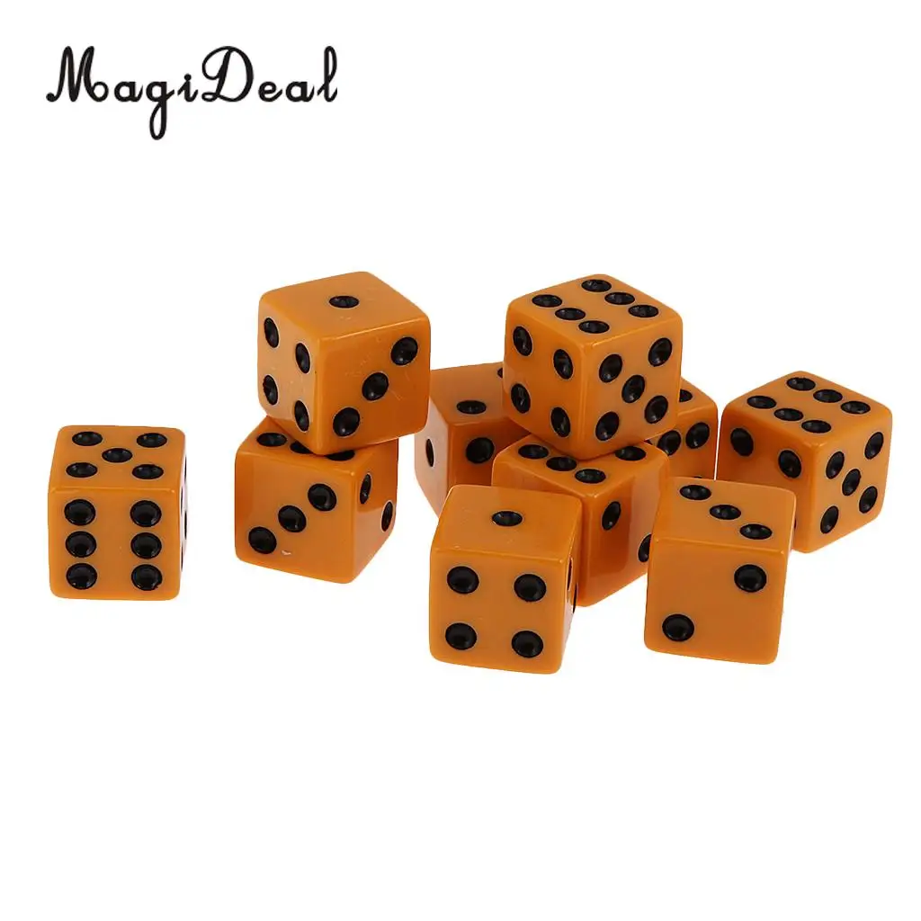 MagiDeal высокое качество 10 шт. 18 мм шестигранный вечерние для паба клуба точки D6