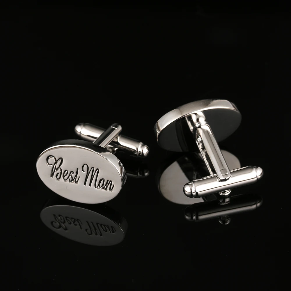 

JHSL Brand High Quality Fashion Men's Jewelry Silver Color Copper Men Wedding Cufflinks for Shirts Best Man