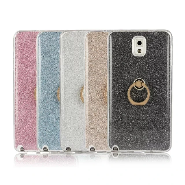 Bling Glitter Ring Holder Stand Soft TPU Phone Cover Casefor Samsung Note 3 4 5 8 Note3 Note4 Note5 Note8 Cellphone Accessories |