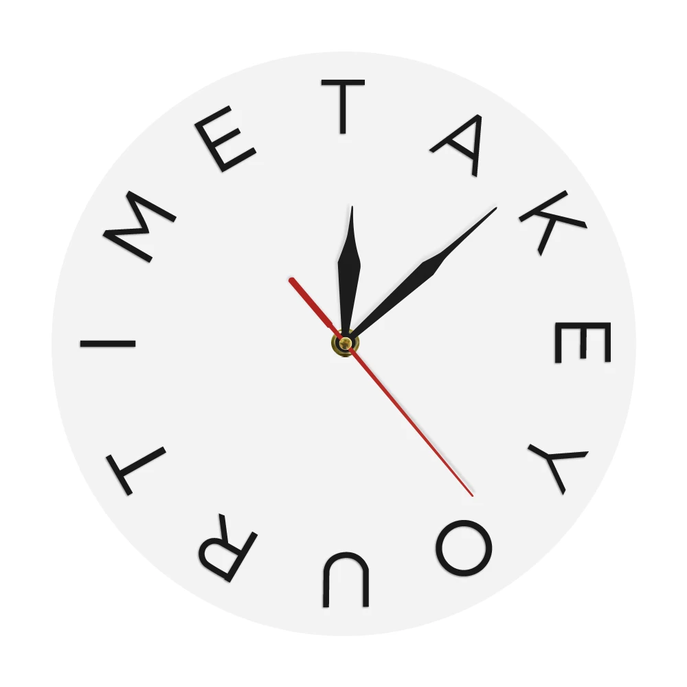 Настенные часы Take Your Time настенные для спальни Круглые знаковые дома декоративные