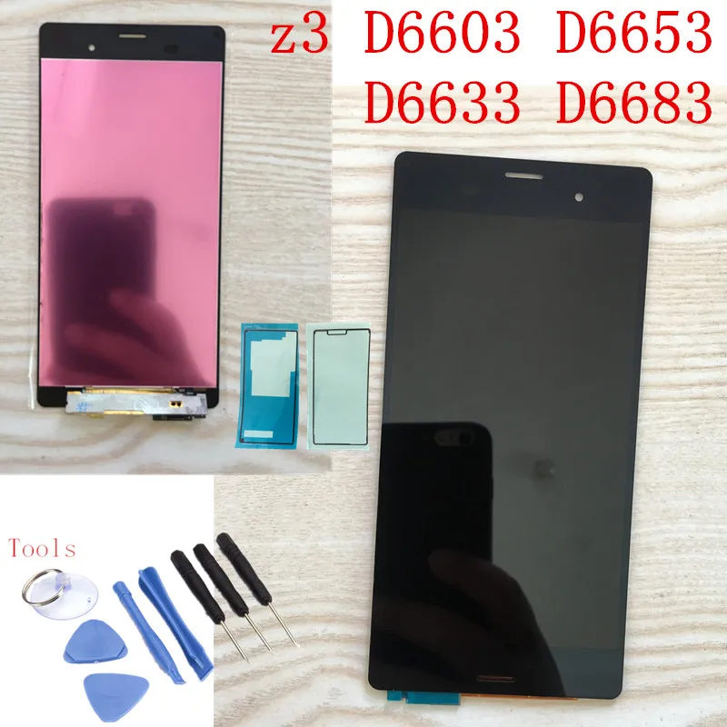 Оригинальный 5 2 ''ips для SONY Xperia Z3 ЖК-дисплей сенсорный экран D6603 Замена lcd Dual D6633