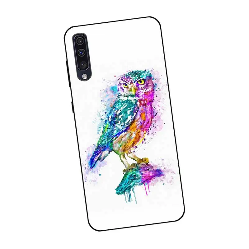 P158 сова черный силиконовый чехол для samsung Galaxy A6 A7 A8 A9 A10 A30 A40 A50 A60 A70 A80 A90 5G A20E плюс |