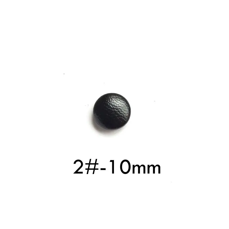 10mm-2 10mm 13mm Faux leather round cloth buckle DIY button jewelry material homemade bean earrings accessories a pack of 10 - Цвет: 10mm-2