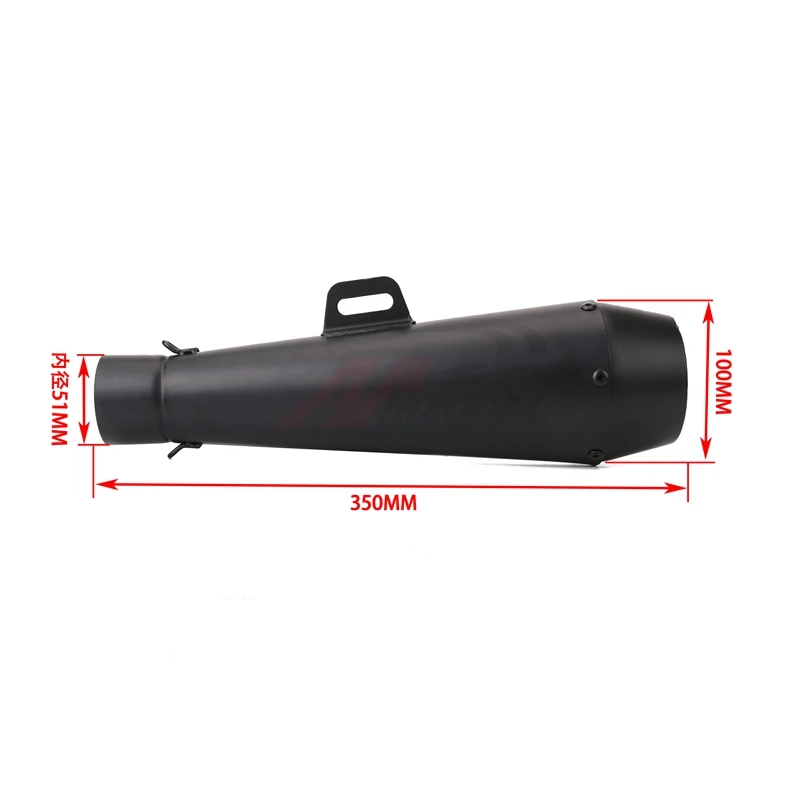 51mm Universal motorcycle Modified Tube exhaust muffler for Tmax FZ1 CBR300 ZX6R Z750 R15 R3 Z250 MT07 MT09 CB750 | Автомобили и
