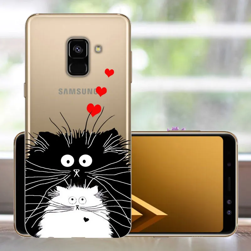 Soft TPU 5.6&quot Fundas For Samsung A5 2018 Case A530 A530F Phone Cover Back Galaxy A8 Capas | Мобильные телефоны и
