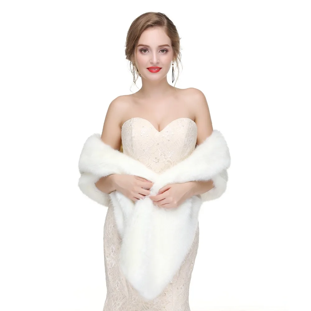 Forevergracedress элегантные мягкие осенне-зимние свадебные обертывания из искусственного меха, куртки-болеро Свадебные пальто шали шарфы PJ451