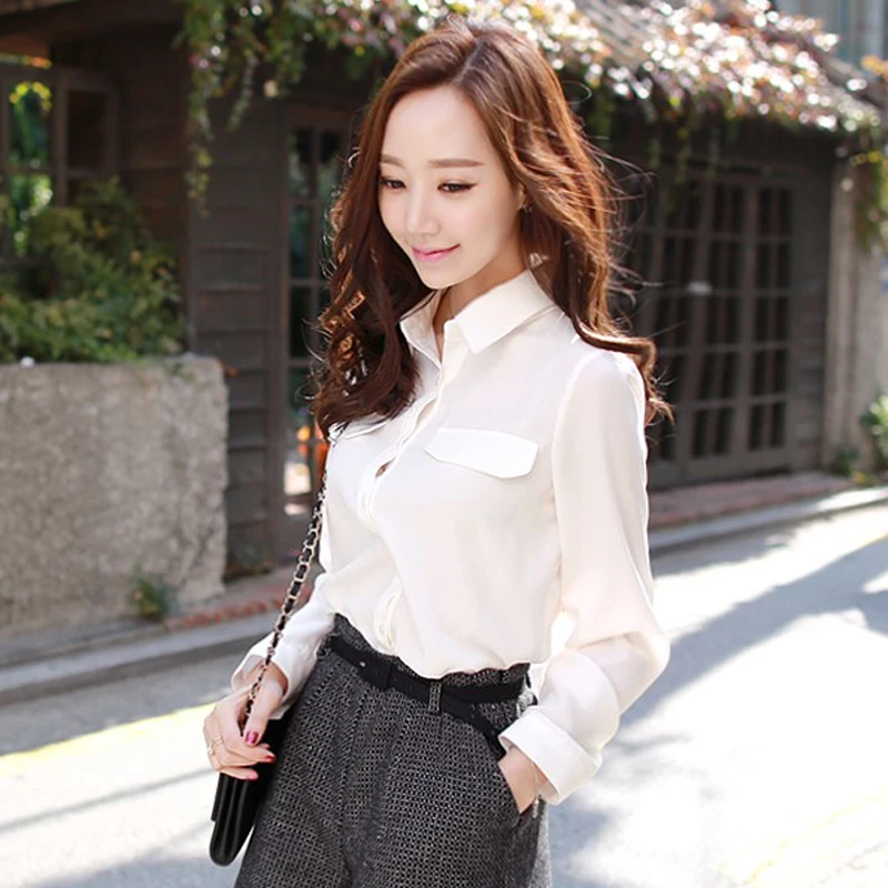 Blusas Camisas формальные офисные женские корейские шифоновые блузки Femme рубашки с