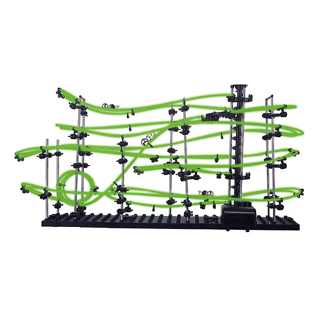 DIY обучающие игрушки космос Уровень 2 3 4 Сталь Мрамор Roller Coaster светится в темноте