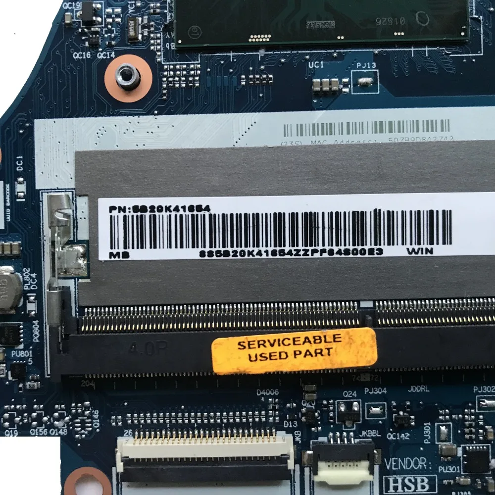 SZWXZY Excellent For Lenovo Yoga 700-14ISK Laptop Motherboard 5B20K41654 SR2EY I5-6200U DDR3 BYG43 NM-A601 100% Working | Компьютеры и