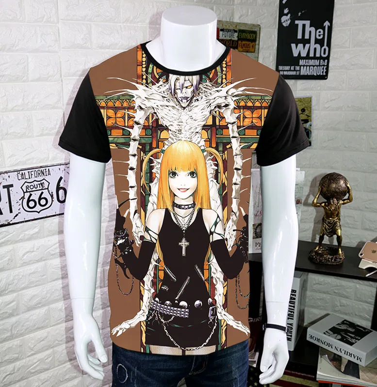 Футболка мужская с коротким рукавом и принтом Death Note|Мужские футболки| |