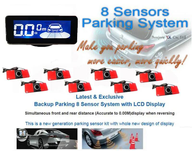 Koorinwoo Parkmaster плоский 16,5 мм Датчик парковки s 8 голосовой/звуковой сигнал Автомобильный радар слепой автомобильный детектор датчик помощи при парковке