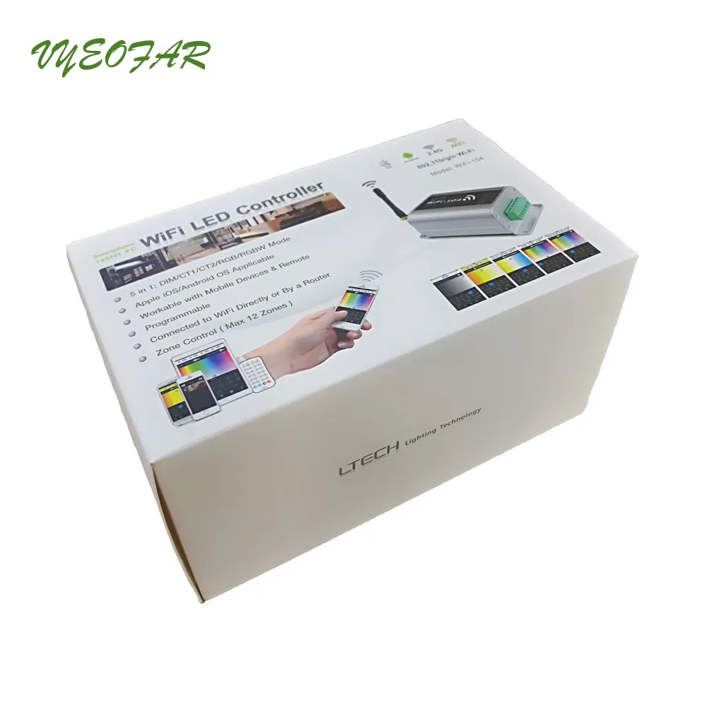 UX8 Сенсорная панель Led RGB RGBW контроллер 4 зоны wifi-104 Wifi затемнение RGB контроллер V8 удаленный беспроводной приемник R4-5A R4-CC