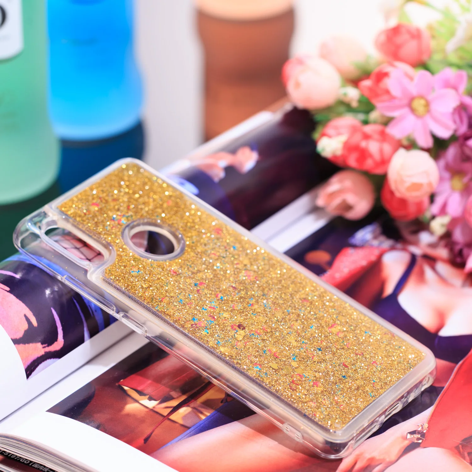 Bling Glitter For coque Xiaomi Redmi Note 5 pro Soft Silicone case Crystal Sequins Quicksand funda cover |
