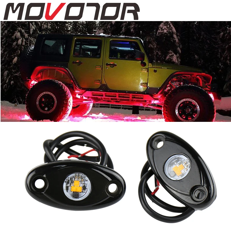 Одноцветные светильники Rock Lights Atv Suv для внедорожников грузовиков лодок
