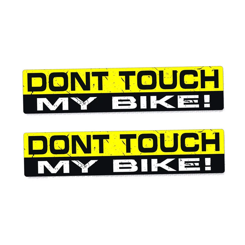 

YJZT 2X 15CM*3CM Warning DON'T TOUCH MY BIKE Car Sticker PVC Decal 12-0030