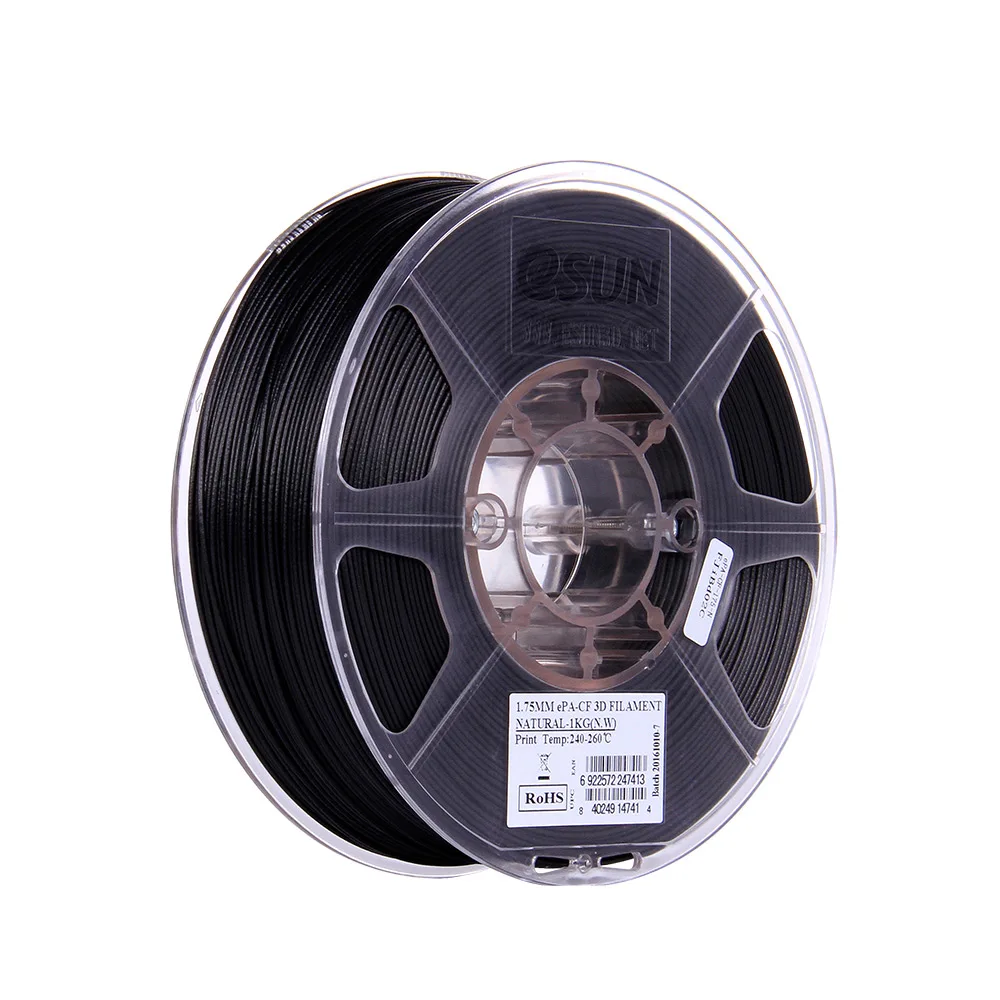 ESUN ePA-CF 1,75 мм углеродное волокно заполненная нить 1 кг 2.2lb катушка расходные материалы натуральный материал заправки для 3D принтеров