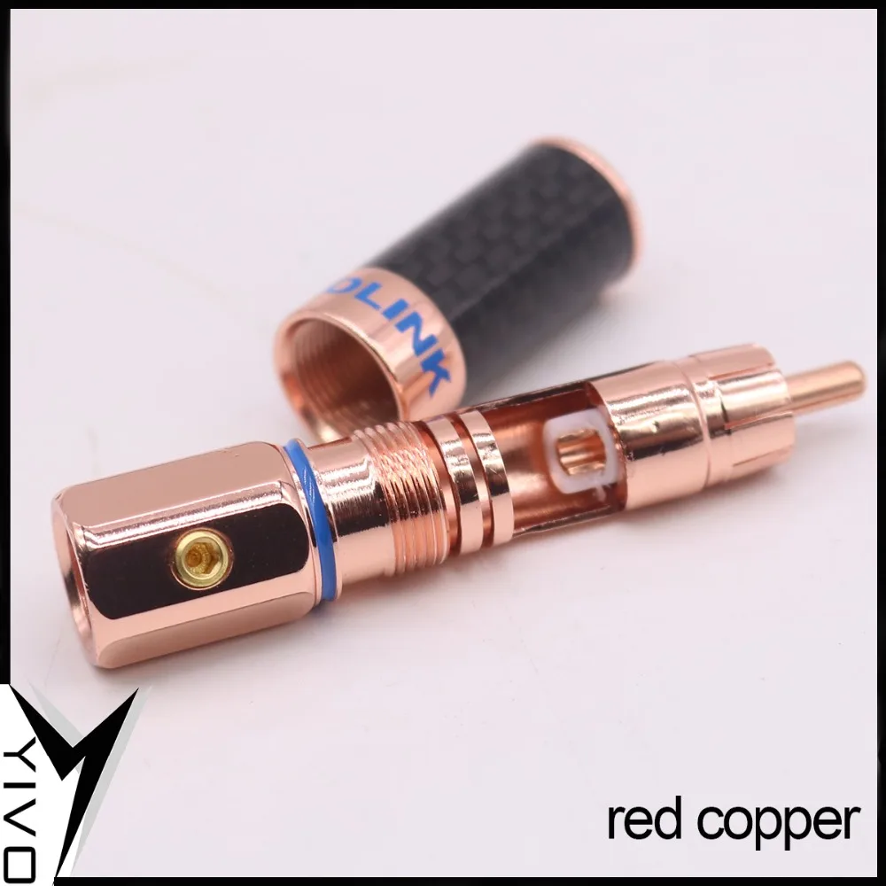 4 шт. цена YIVO OEM ODM Оптовая Продажа HIFI DIY Латунное покрытие красная медь Аудио Видео