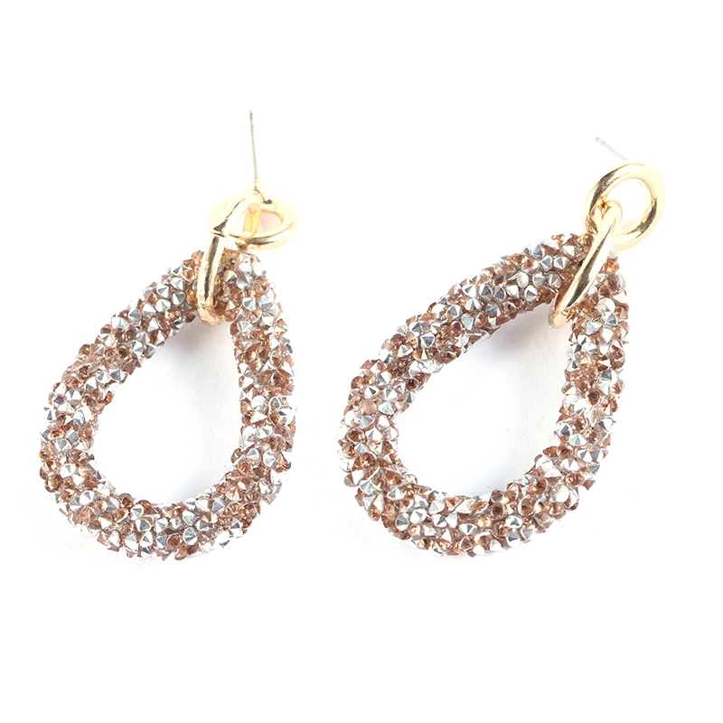 Женские серьги капельки Sehuoran большие из сплава цинка с кристаллами|jewelry beijing|earring